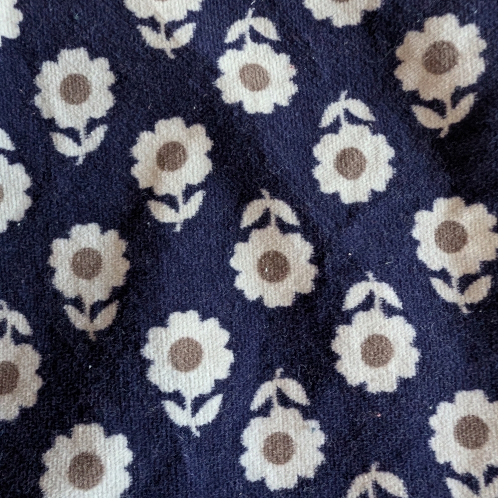 Mini Boden Girls Blue Corduroy Pants with Daisy Pattern Red Details Size 14Y - Picture 4 of 8